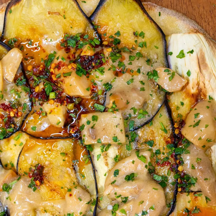 Pizza con melanzane